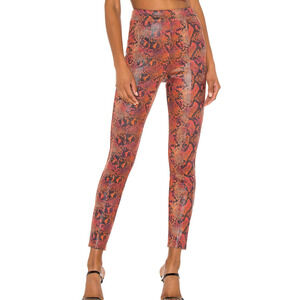 H:OURS Revolve Women's Nara Pants in Hot Orange Snakeskin Size 2XS